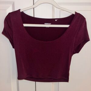 Maroon pacsun crop top